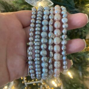 Elegant Pearl Bracelet Set by Hanora